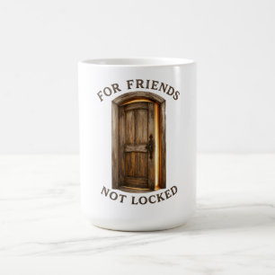 Mug Une porte en bois vieillie.