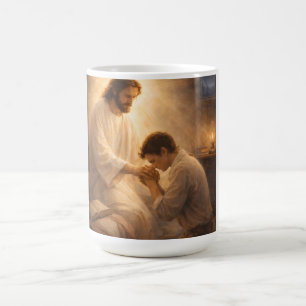 Mug Une prière à genoux avec Jésus