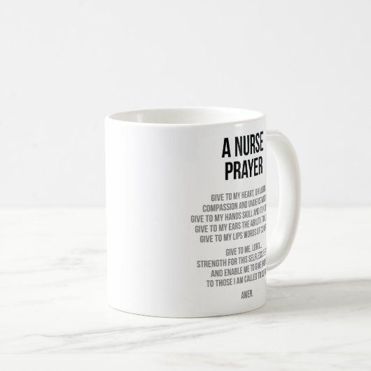 Mug Une prière d'infirmière (Devant droit)
