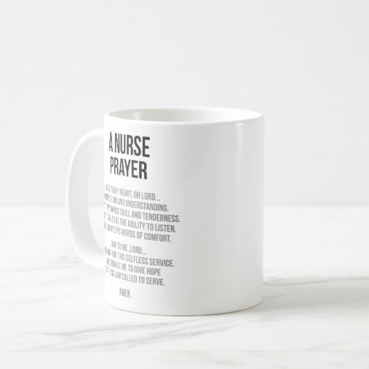 Mug Une prière d'infirmière (Devant gauche)