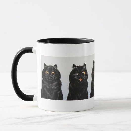 Mug Une rangée de chats noirs par Louis Wain (Gauche)