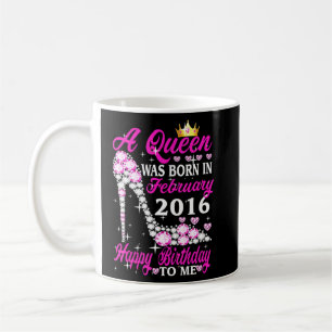 Mug Une Reine Est Née En Février 2016 7e Anniversaire 