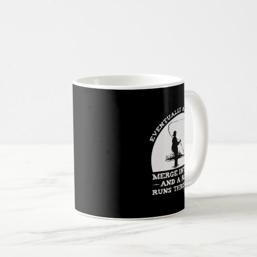 Mug Une Rivière Traverse À Travers Elle Pêche À Voler (Devant droit)