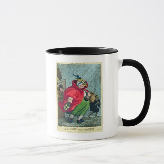 Mug Une sage-femme allant à un travail, 1811 (Droite)