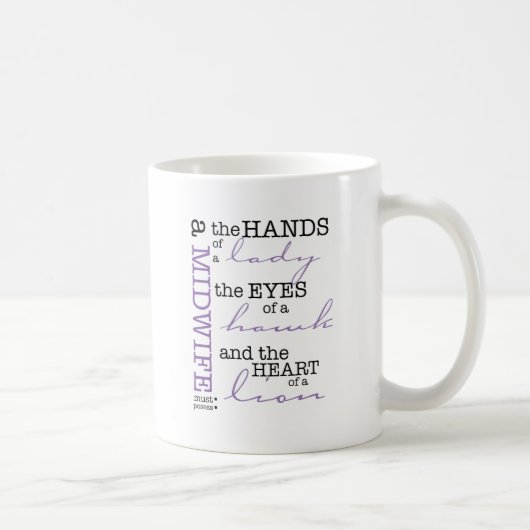 Mug Une sage-femme doit posséder…. (Droite)