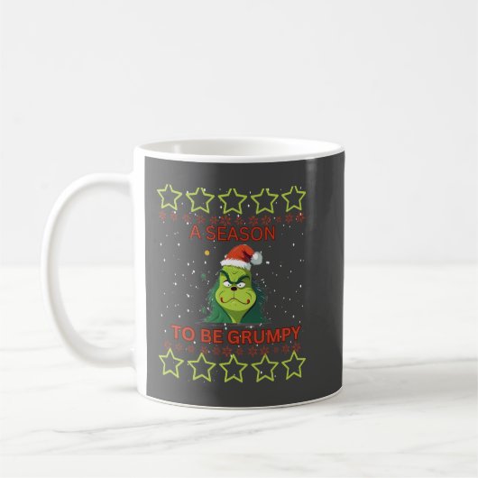 Mug Une saison pour être grincheuse, je déteste Noël (Gauche)