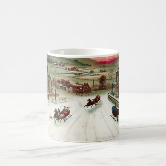 Mug Une scène de Noël de pays (Centre)