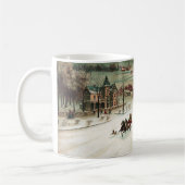 Mug Une scène de Noël de pays (Gauche)
