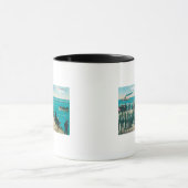 Mug Une scène de pêche avec une énorme prise (Centre)