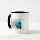 Mug Une scène de pêche avec une énorme prise (Devant gauche)