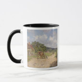 Mug Une scène de village (huile sur la toile) (Gauche)