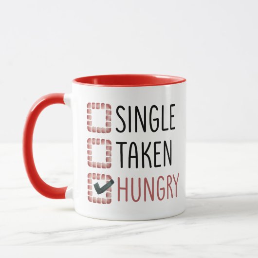 Mug Une seule prise faim drôle Saint-Valentin (Gauche)