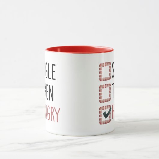 Mug Une seule prise faim drôle Saint-Valentin (Centre)