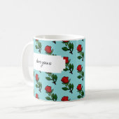 Mug Une seule rose rouge Ajoutez votre texte Modèle ro (Devant gauche)