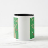 Mug Une silhouette d'un cerf commun avec des étoiles (Centre)