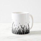 Mug Une simple herbe en silhouette (Devant droit)
