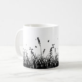 Mug Une simple herbe en silhouette (Devant gauche)