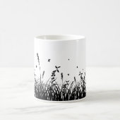 Mug Une simple herbe en silhouette (Centre)