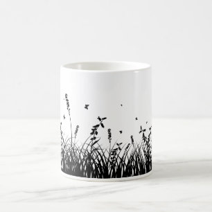 Mug Une simple herbe en silhouette