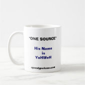 Mug "UNE SOURCE" son nom est YaHWeH (Gauche)