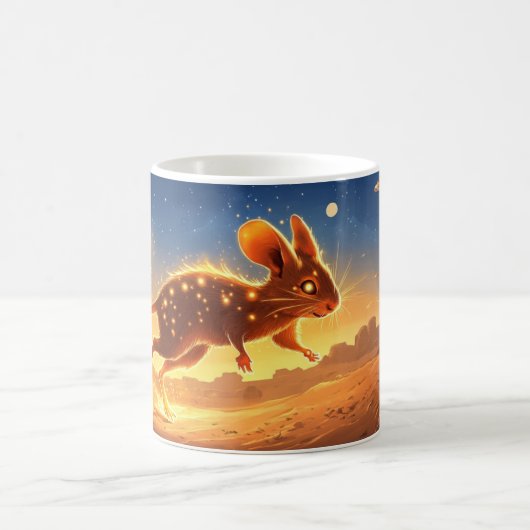 Mug une souris dans un décor désertique nocturne (Centre)