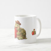 Mug une tortue mignonne mange une fraise (Devant droit)