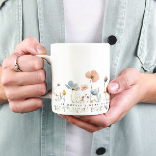 Mug Une touche florale au café Matins : Maman Cadeau