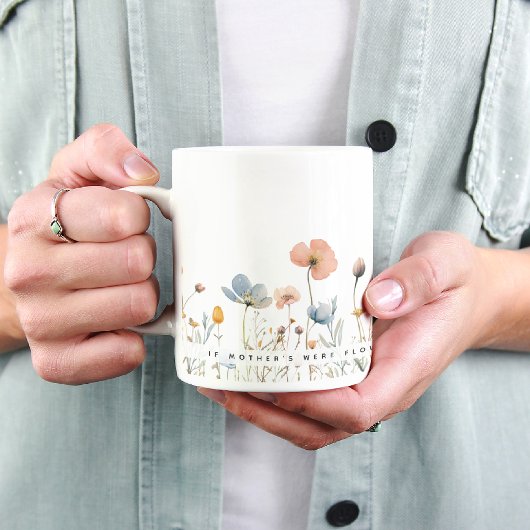 Mug Une touche florale au café Matins : Maman Cadeau