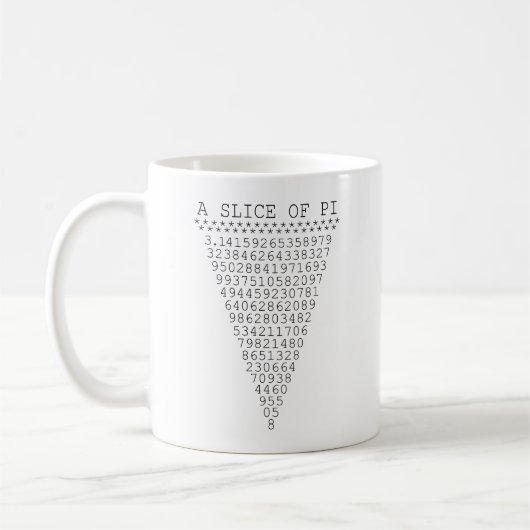 Mug Une tranche de présentation Pi (Gauche)