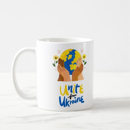 Mug Une unité mondiale pour l'Ukraine (Gauche)