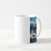 Mug Une vache mignonne qui fait du surf (Devant droit)