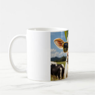 Mug Une vache portant des lunettes de soleil amusantes