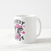 Mug Une vache portant un cow-boy rose vif (Devant droit)