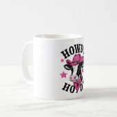 Mug Une vache portant un cow-boy rose vif (Devant gauche)