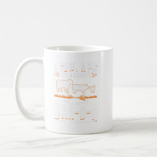 Mug Une Vache Un Cochon Et Un Poulet Marchent Le Bbq F (Gauche)