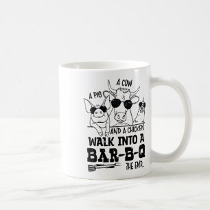 Mug Une Vache Un Cochon Et Un Poulet Marcher Dans Un B