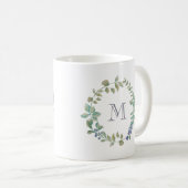 Mug Une végétation délicieuse | Aquarelle couronne et  (Devant droit)