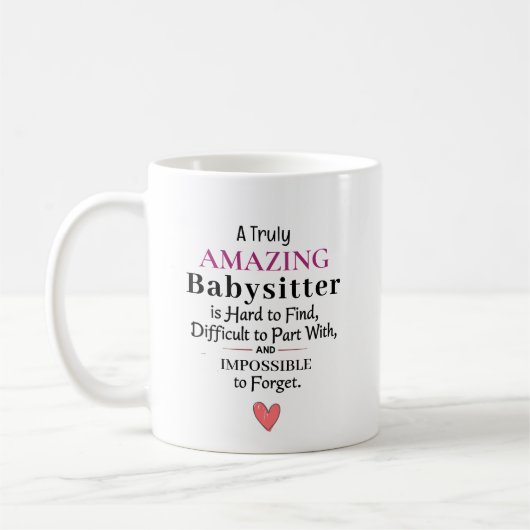 Mug Une véritable nounou incroyable (Gauche)
