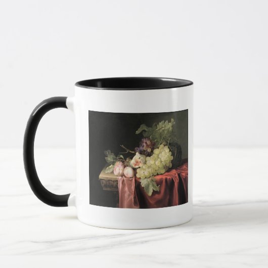 Mug Une vie immobile avec des raisins, prunes (Gauche)