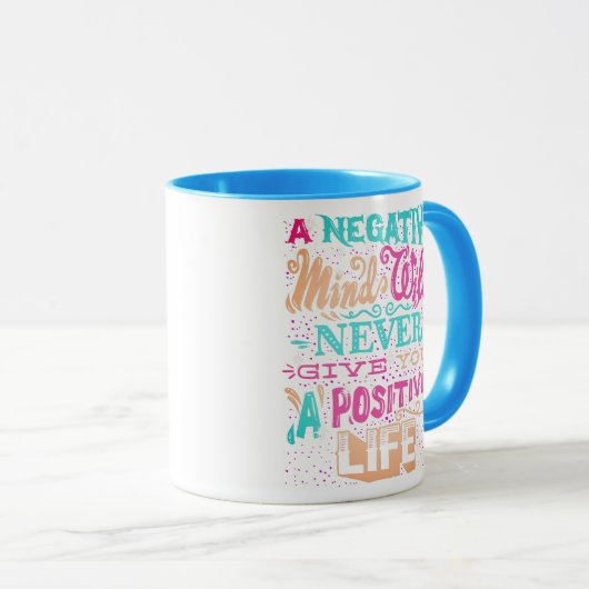 Mug Une vie positive (Devant droit)