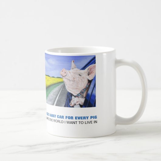 Mug Une voiture de fuite pour chaque porc (Droite)