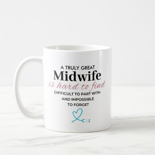 Mug Une vraie grande sage-femme - difficile d'oublier (Gauche)
