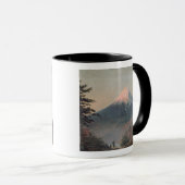 Mug Une vue de bâti Fusiyama avec des figures dans le (Devant droit)