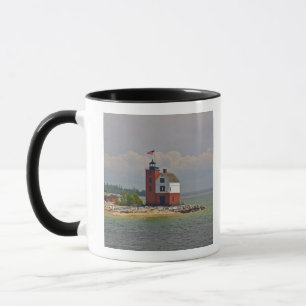 Mug Une vue de la station de phare de Round Island.
