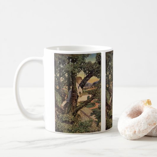 Mug Une vue des arbres par Jessie Willcox Smith (Avec donut)