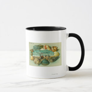 Mug Une vue pittoresque encadrée avec des coquilles de