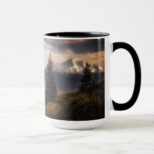Mug Une vue préférée de Mt. Shasta et butte noire