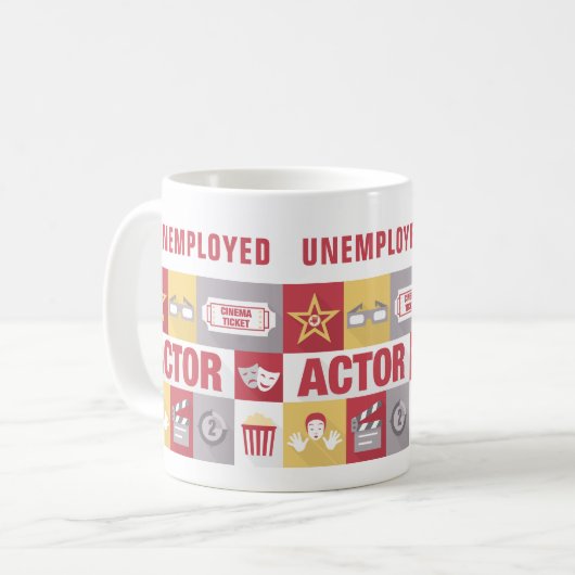Mug Unemployed Actor Iconic Designed (Devant gauche)