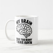 Mug Unhinged - Mon Cerveau A Trop De Tabs Open Sticker (Gauche)