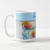 Mug Unicorn Aquarelle mignonne Filles Whimsical Nom Ar (Gauche)